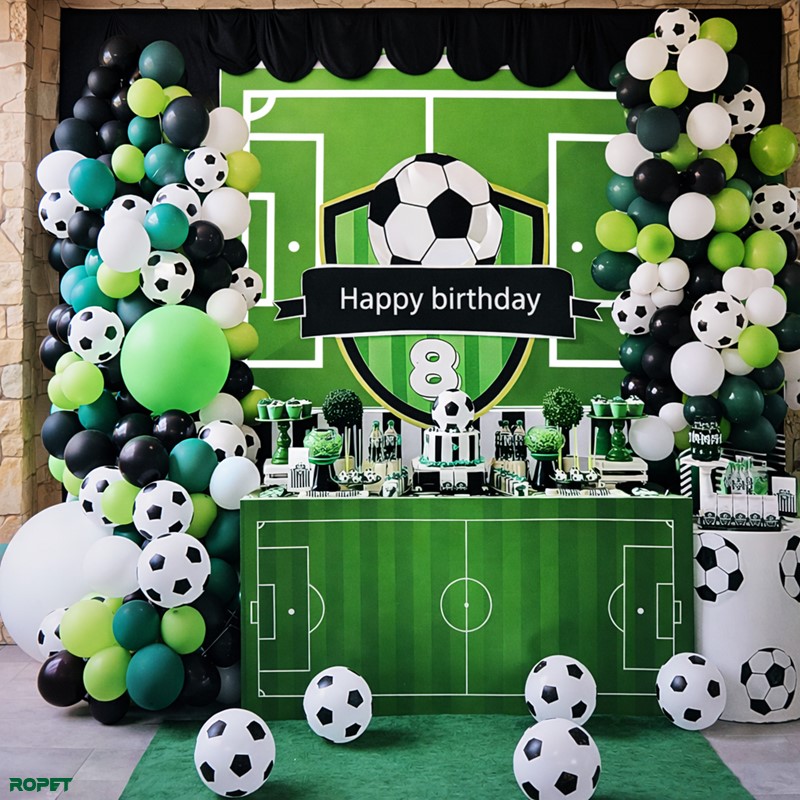 baloane_latex_arcada_fotbal_1 Set Baloane Si Decoratiuni Happy Birthday, Model 6550, Petrecere Tematica Fotbal, 73 Bucati, Ropet - imagine 1