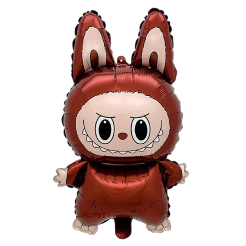 balon_folie_labubu_maro Balon Folie Labubu, Maro, 30 cm, Ropet - imagine 1
