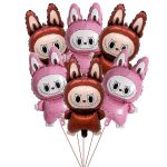 Set 6 Baloane Folie Labubu, 30 cm, Ropet