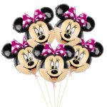 Set 5 Baloane Folie Minnie Mouse, 30 cm, Ropet