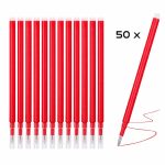 Set 50 Rezerve Roller Compatibile Pilot Frixion, 0.7 mm, Rosu, Ropet