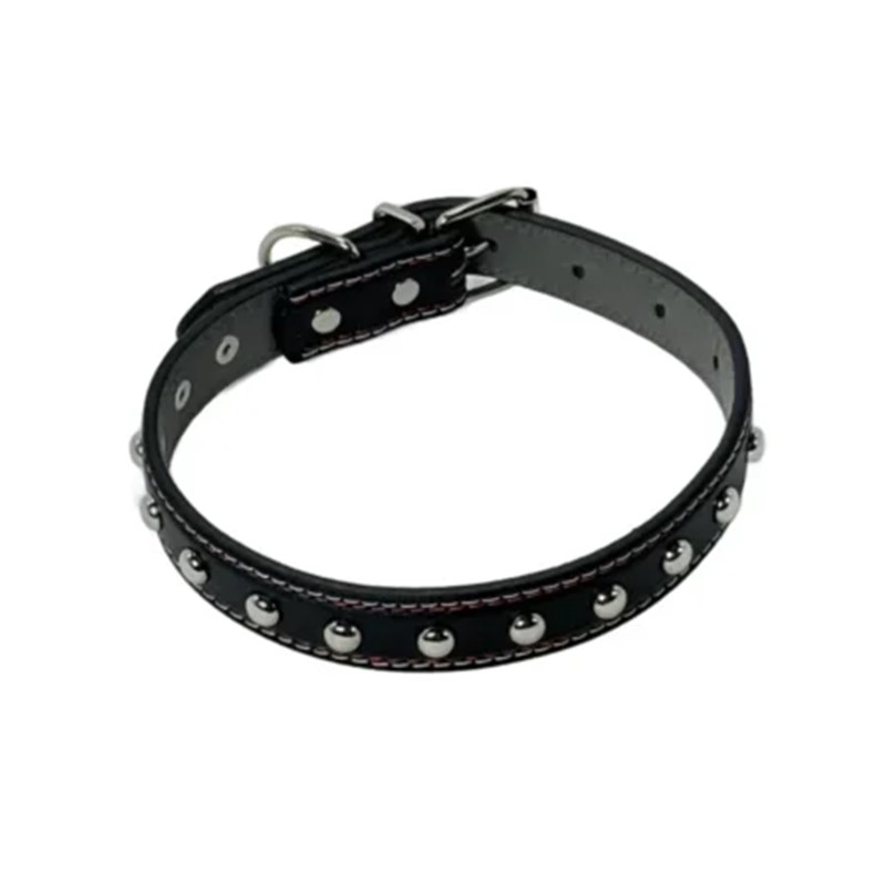 Zgarda caini cu strasuri Zgarda caini cu strasuri, Latime 15mm, Negru, Ropet - imagine 1