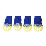 Sosete Ropet Antiderapante Pentru Caini, 4 buc, Albastru/Galben, Marimea S - imagine 2
