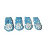 Sosete Ropet Antiderapante Pentru Caini, 4 buc, Albastru deschis, Marimea S - imagine 2