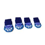 Sosete Ropet Antiderapante Pentru Caini, 4 buc, Albastru/Alb, Marimea L - imagine 2
