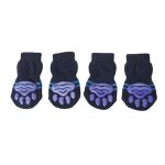 Sosete Ropet Antiderapante Pentru Caini, 4 buc, Albastru Inchis, Marimea L - imagine 2