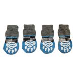 Sosete Ropet Antiderapante Pentru Caini, 4 buc, Albastru, Marimea L - imagine 2