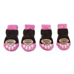 Sosete Ropet Antiderapante Pentru Caini, 4 buc, Roz, Marimea L - imagine 2