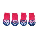 Sosete Ropet Antiderapante Pentru Caini, 4 buc, Albastru/Roz, Marimea S - imagine 2