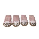 Sosete Ropet Antiderapante Pentru Caini, 4 buc, Maro, Marimea S - imagine 2