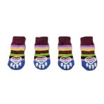 Sosete Ropet Antiderapante Pentru Caini, 4 buc, Visiniu, Marimea L - imagine 2