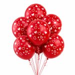 Set 25 Baloane Latex Rosu, Cu Inimioare, 30 cm, Ropet