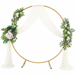 Arcada Rotunda Pentru Baloane 2 m, Suport Metalic Auriu Pentru Decoratiuni, Ropet