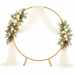Arcada Rotunda Pentru Baloane 2 m, Suport Metalic Auriu Pentru Decoratiuni, Ropet - imagine 5