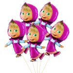 Set 5 Baloane Folie Masha si Ursul, 30 cm, Ropet