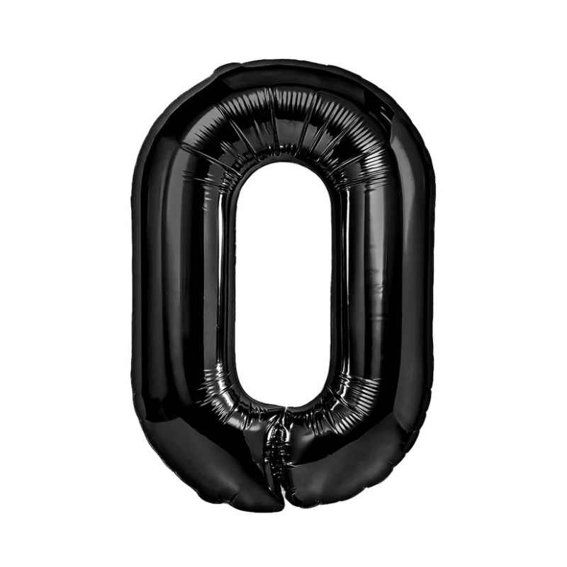balon_folie_negru_0_1 Balon Folie Cifra 0, Negru, 80 cm, Ropet - imagine 1