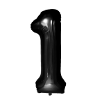 Balon Folie Cifra 1, Negru, 80 cm, Ropet