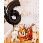 Balon Folie Cifra 6, Negru, 80 cm, Ropet - imagine 2