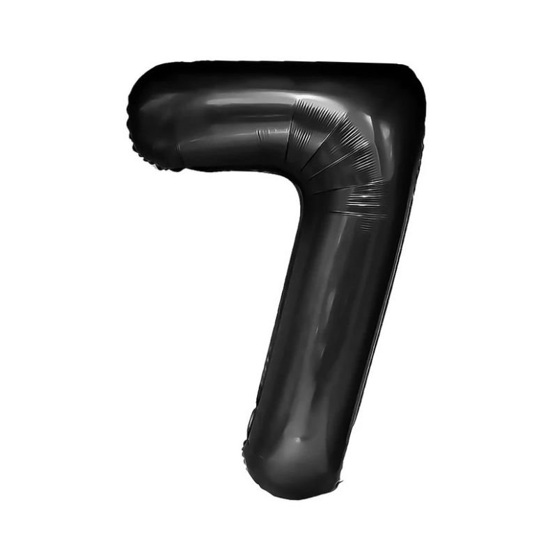 balon_folie_negru_7_1 Balon Folie Cifra 7, Negru, 80 cm, Ropet - imagine 1