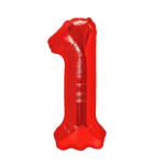 Balon Folie Cifra 1, Rosu, 80 cm, Ropet