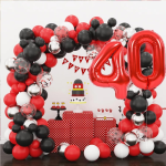 Balon Folie Cifra 4, Rosu, 80 cm, Ropet - imagine 2