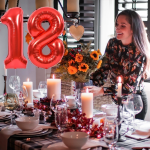 Balon Folie Cifra 8, Rosu, 80 cm, Ropet - imagine 3