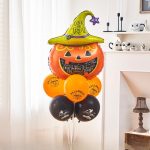 Set 5 Baloane Folie Dovleac, 45 cm – 88 cm, Pentru Halloween, Ropet - imagine 2