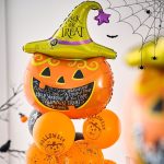 Set 5 Baloane Folie Dovleac, 45 cm – 88 cm, Pentru Halloween, Ropet - imagine 3